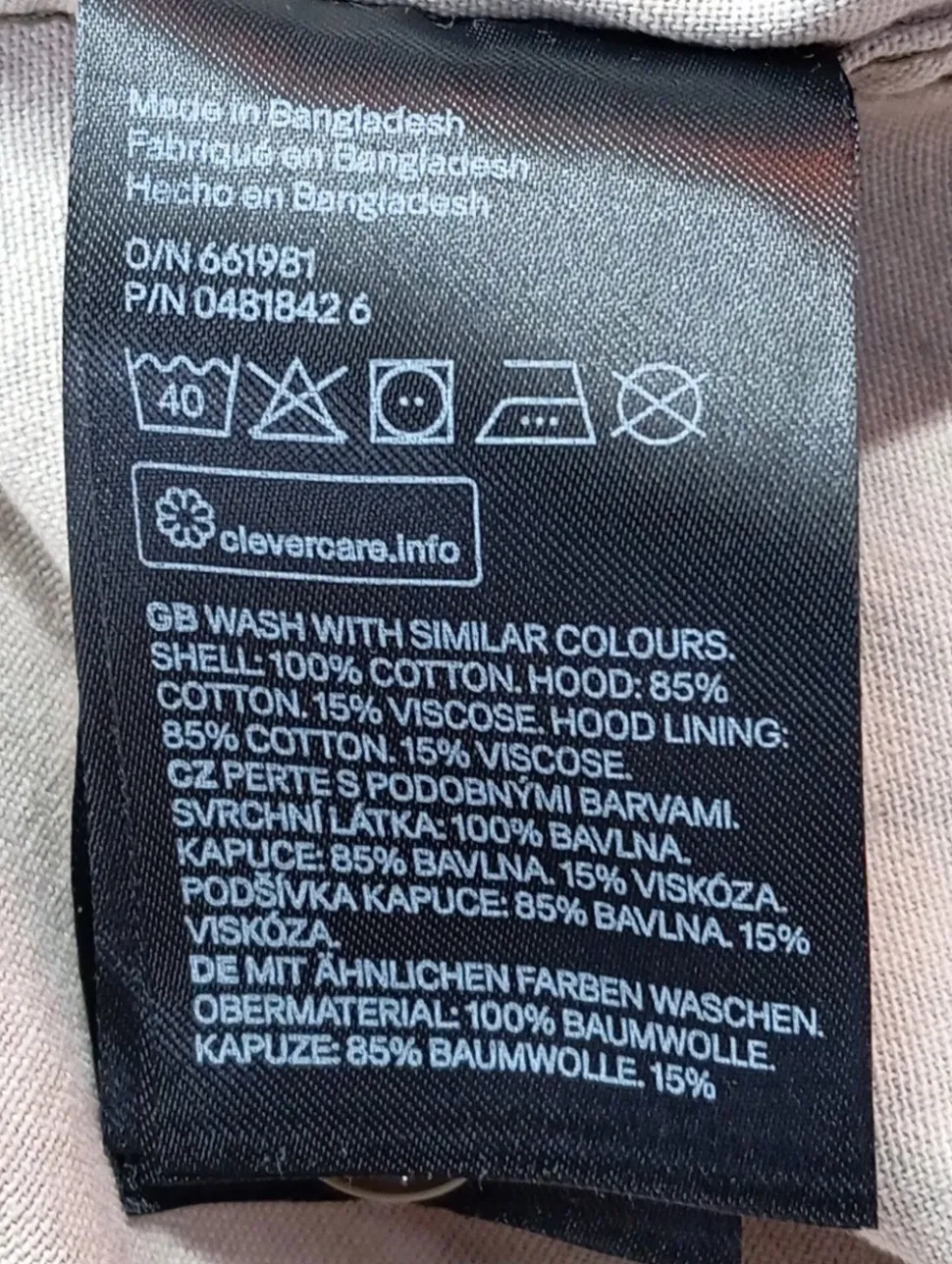 Kapuzenjacke Größe 36