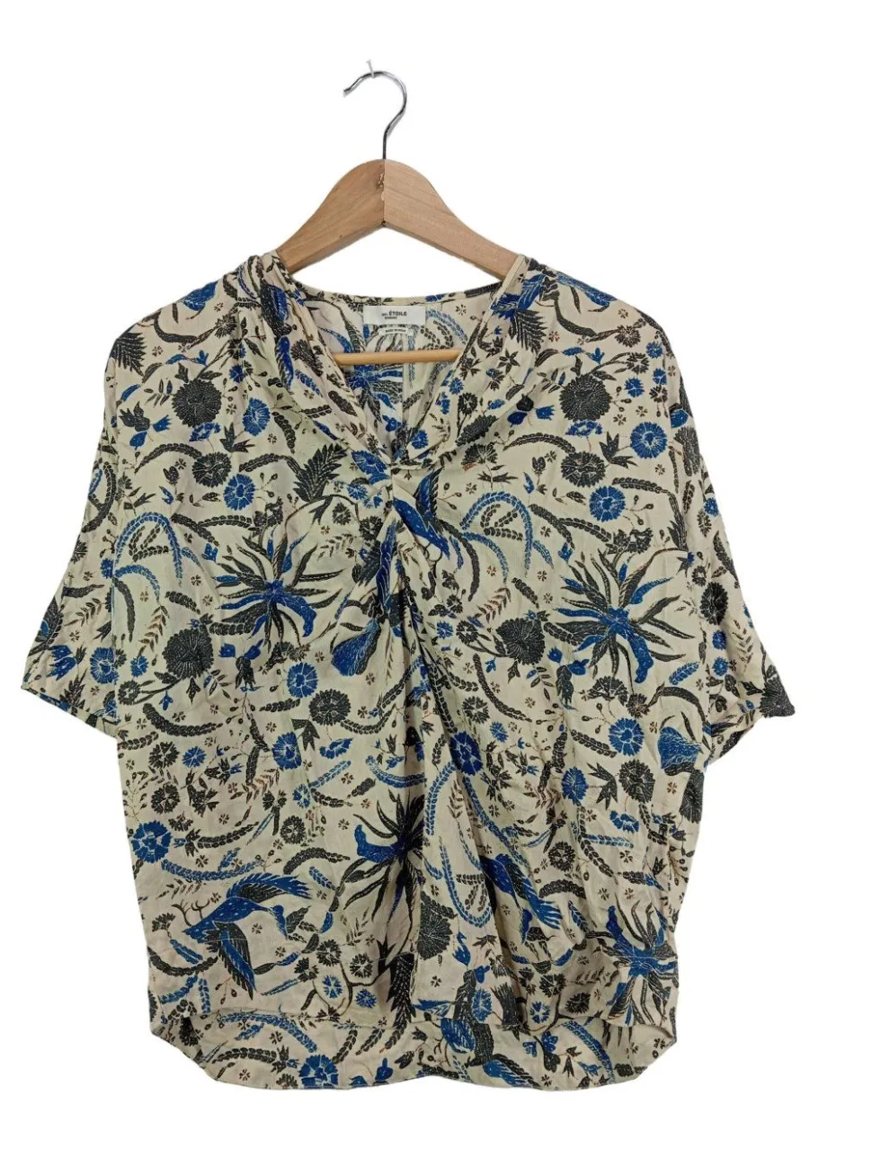 Kurzarm-Bluse Größe 42