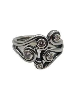 Ring mit Zierstein Größe 50