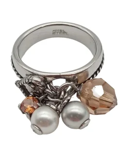 Ring mit Zierstein Größe 54