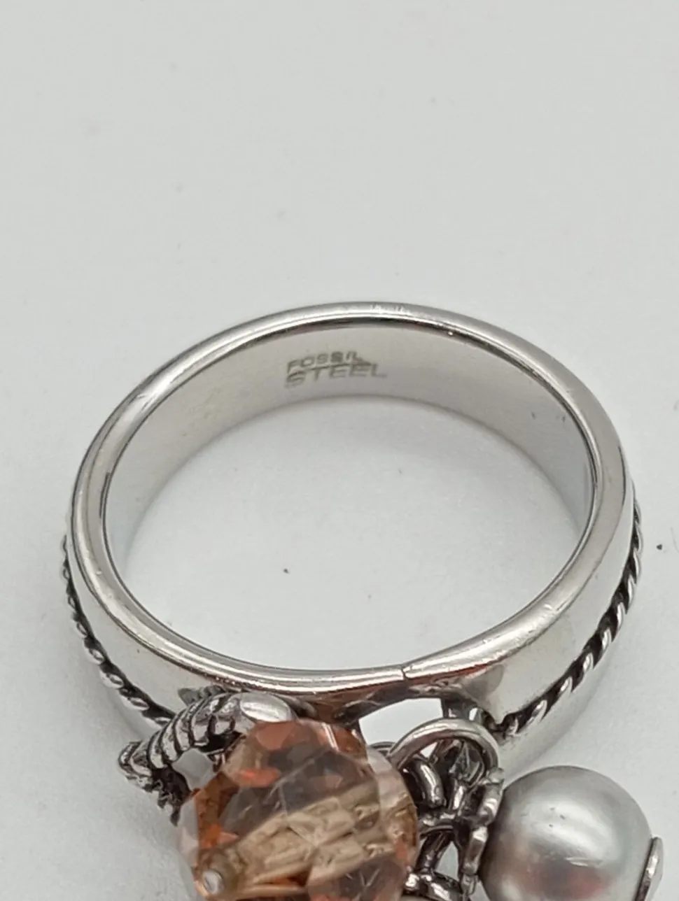 Ring mit Zierstein Größe 54
