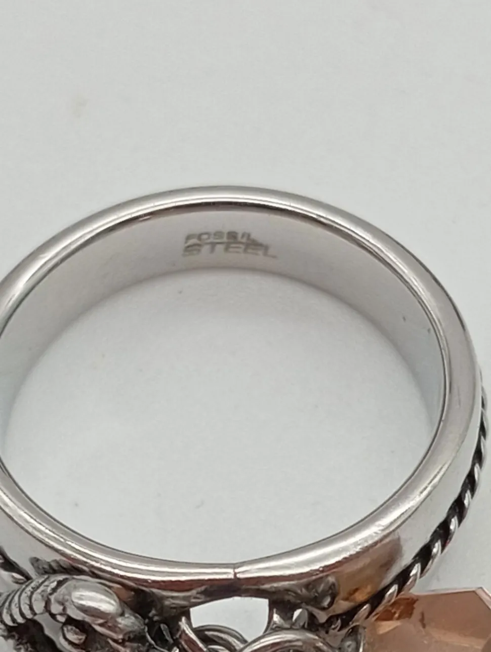 Ring mit Zierstein Größe 54