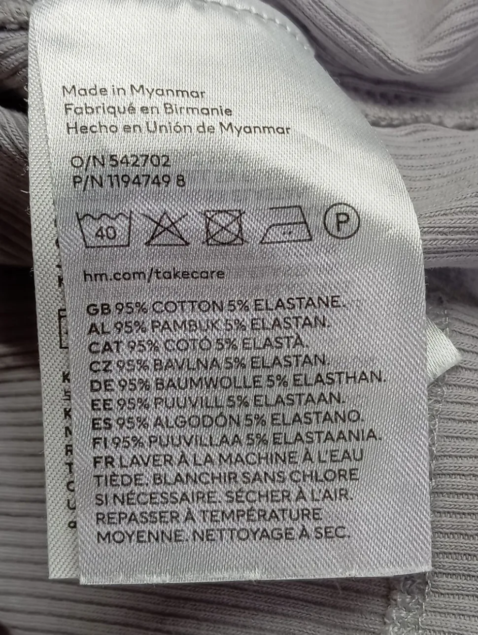 Rippshirt Größe 42